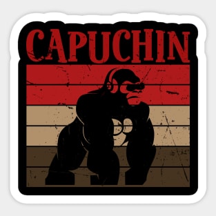 Capuchin Gorilla Vintage Sticker